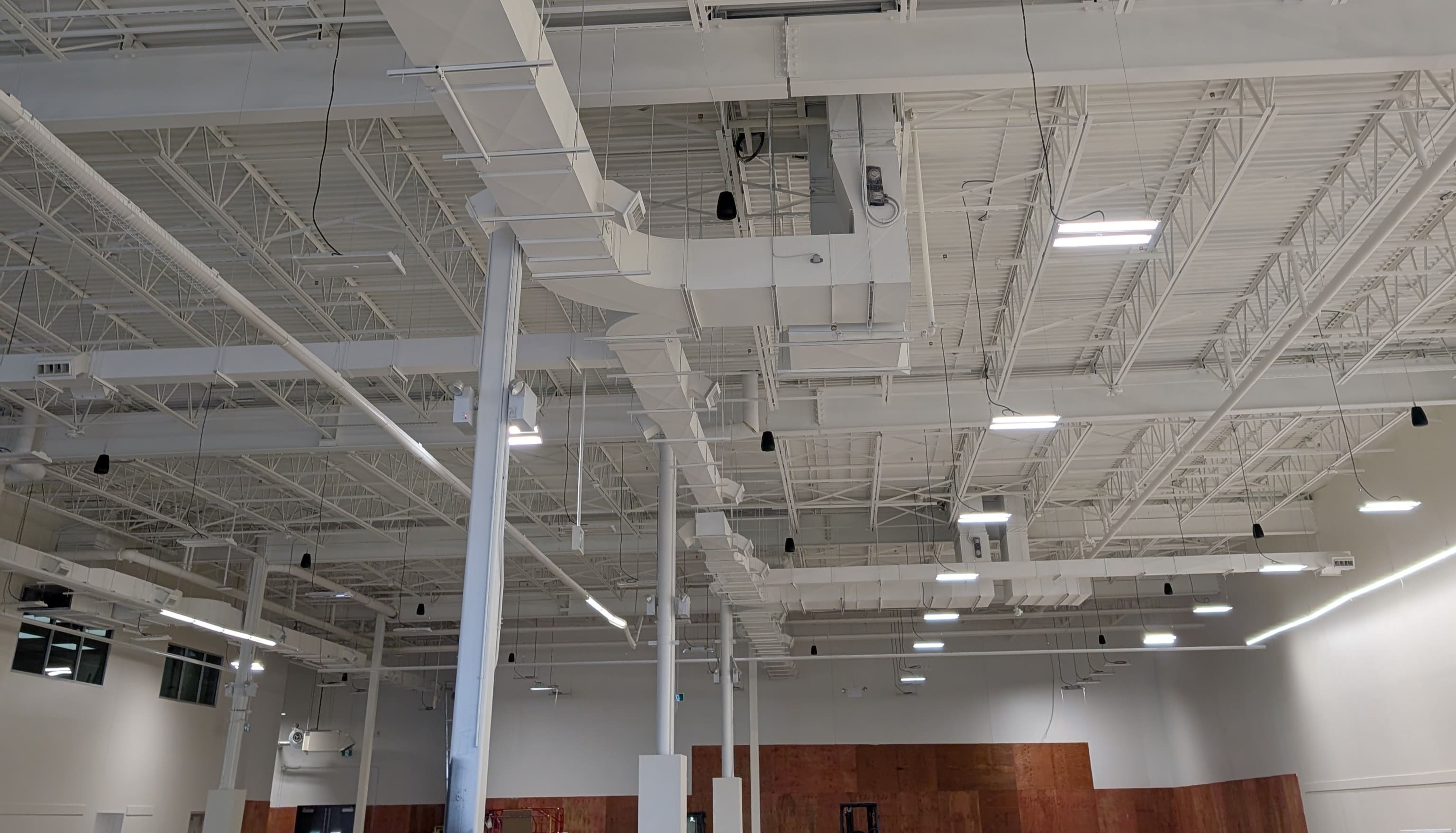 Commercial audio and paging speakers installed
